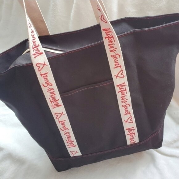 Vintage Y2K Victorias Secret Logo Strap Canvas Tote Bag - Picture 7 of 9